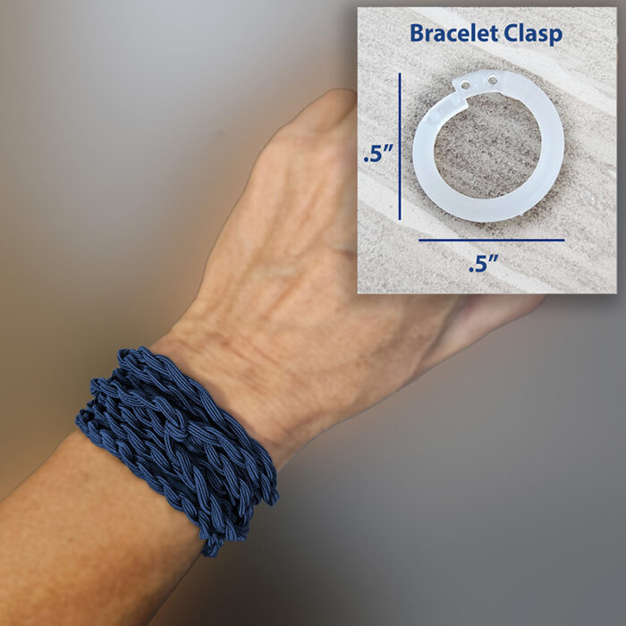 bracelet with ring clasp denim