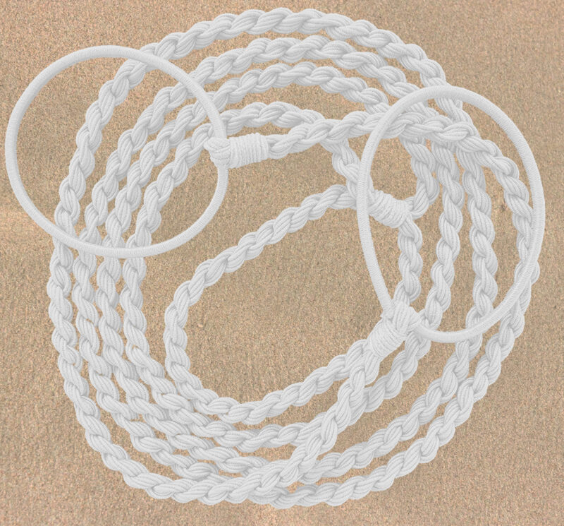 SasSea Wraps Hair Tie - White (L)